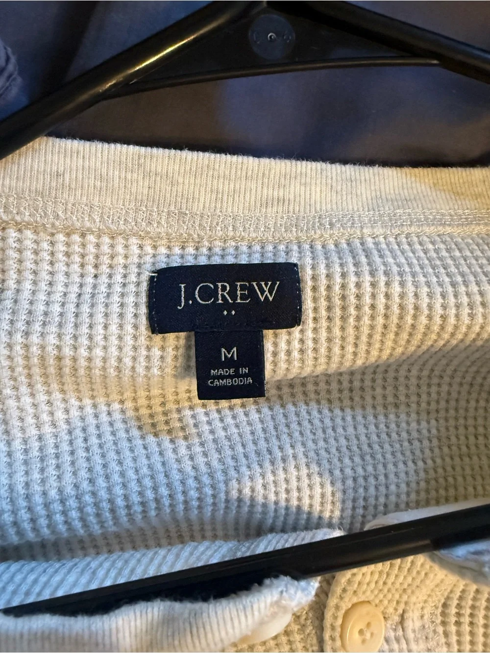 J. Crew Grey Thermal Henley Top